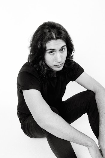 Monochrome Photo Of Man Wearing Black Shirt