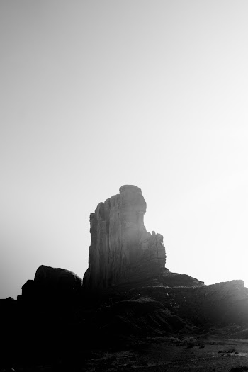Monochrome Photo Of Rock During Daytime