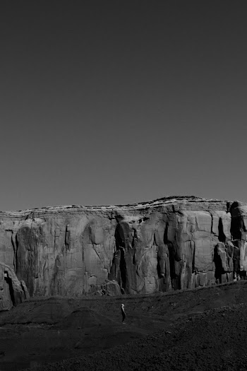 Monochrome Photo of Rock Formation