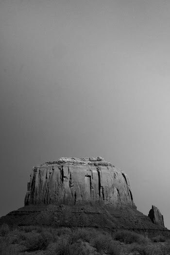Monochrome Photo Of Rock Formations 