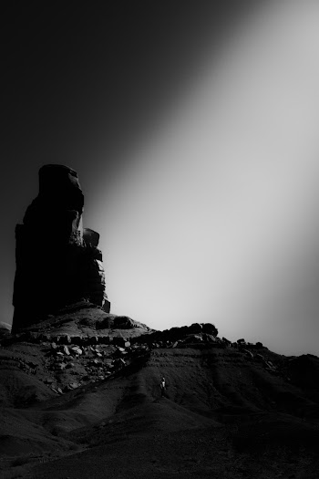 Monochrome Photo Of Rock Formations 