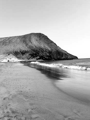 Monochrome Photo Of Seashore