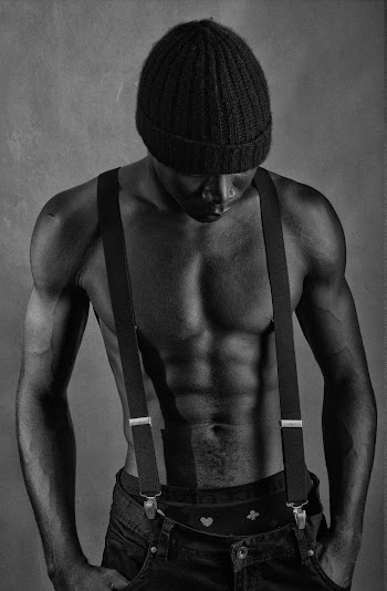 Monochrome Photo of Shirtless Man
