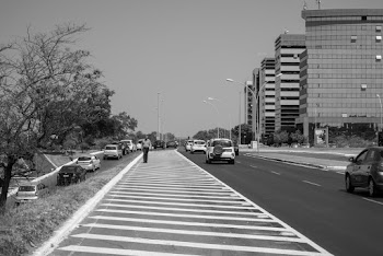 Monochrome Photo Of Sidewalk During Daytime