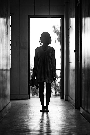 Monochrome Photo Of Woman