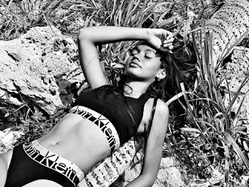 Monochrome Photo Of Woman Wearing Calvin Klein Under Wears