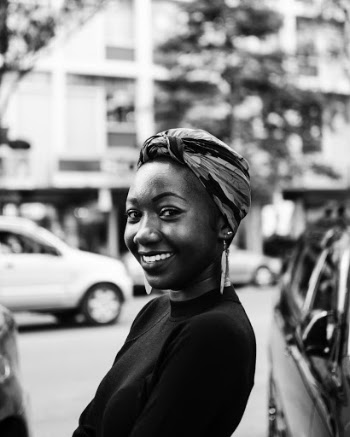 Monochrome Photo of Woman Wearing Headscarf