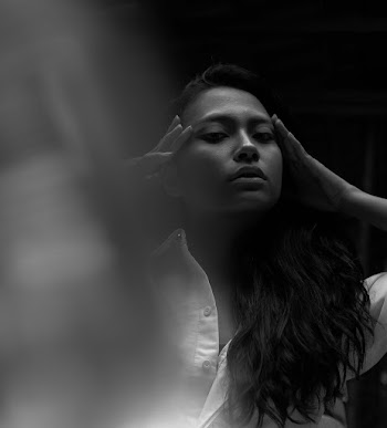 Monochrome Photo Of Woman Wearing White Collared Shirt