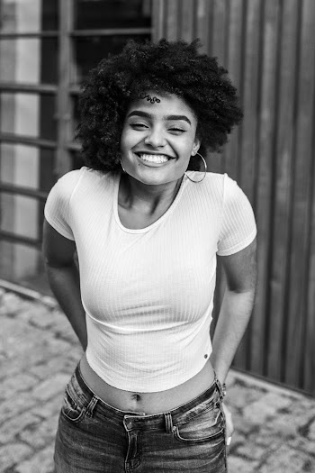 Monochrome Photo Of Woman Wearing White Shirt