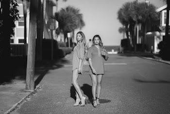 Monochrome Photo of Women Standing on Road