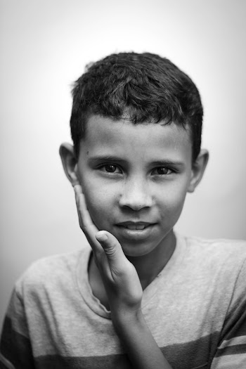 Monochrome Portrait Photo Of Boy 