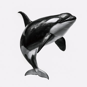 Monochrome Realistic Orca