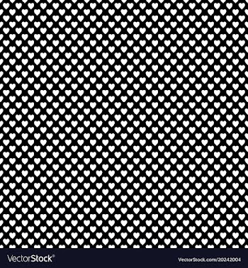 Monochrome repeating heart pattern background vector image