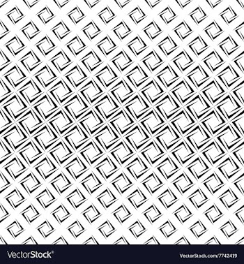 Monochrome repeating rectangular spiral pattern vector image