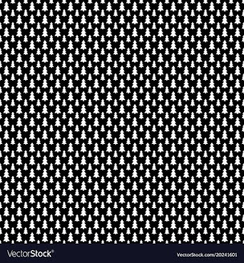 Monochrome repeating stylized pine tree pattern vector image