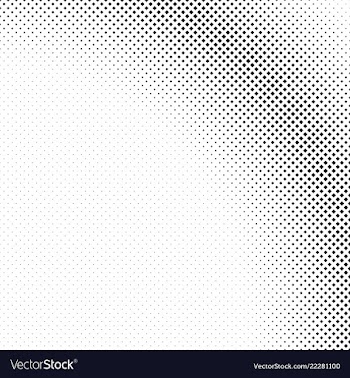 Monochrome retro halftone diagonal square pattern vector image