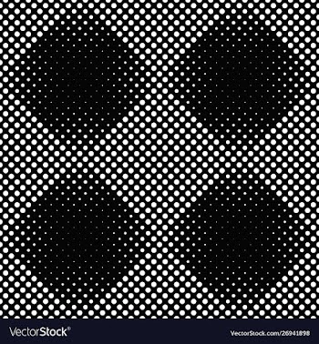 Monochrome seamless abstract dot pattern vector image