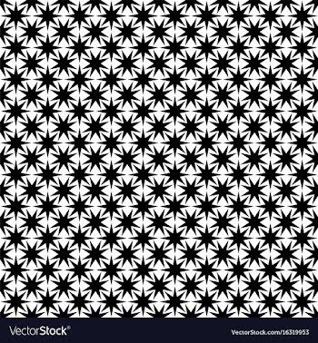 Monochrome seamless abstract geometric star vector image
