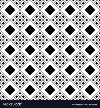 Monochrome seamless abstract square pattern vector image