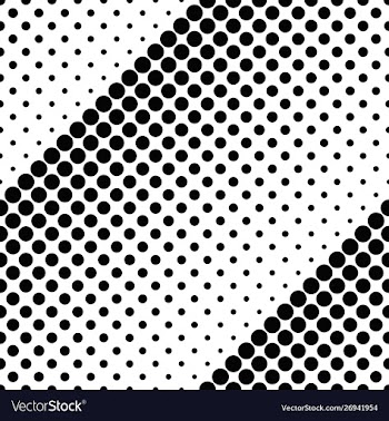 Monochrome seamless circle pattern background vector image