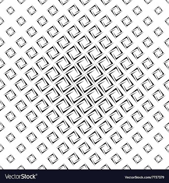 Monochrome seamless cornered polygon pattern vector image