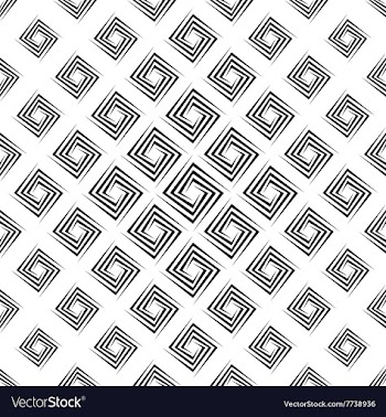 Monochrome seamless cornered polygon pattern vector image