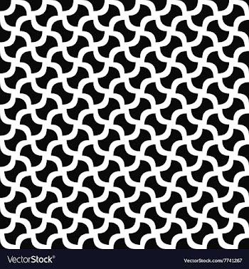 Monochrome seamless curved shape pattern vector image