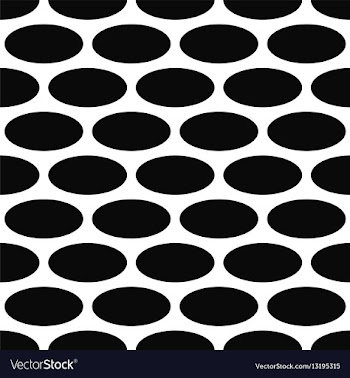 Monochrome seamless ellipse pattern background vector image