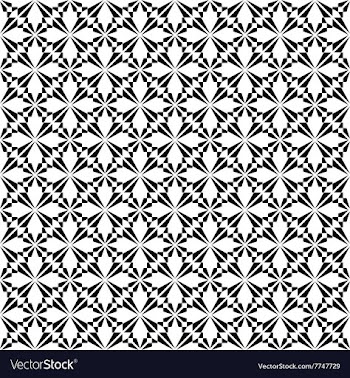 Monochrome seamless geometric pattern vector image