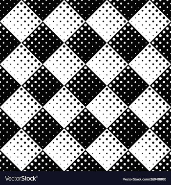 Monochrome seamless geometrical dot pattern vector image