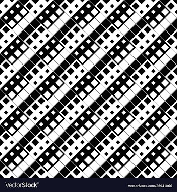 Monochrome seamless geometrical square pattern vector image