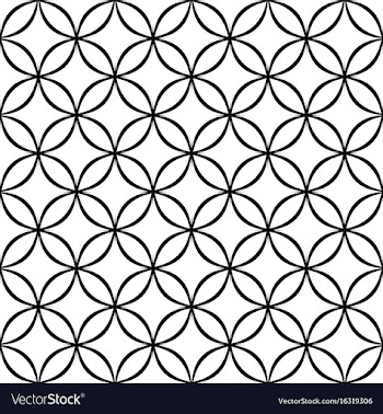 Monochrome seamless geometrical star pattern vector image