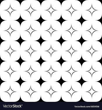 Monochrome seamless geometrical star pattern vector image