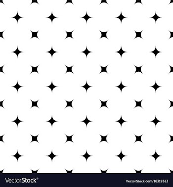 Monochrome seamless geometrical star pattern vector image