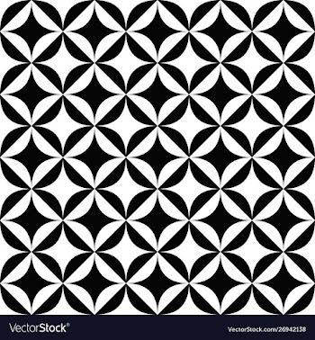 Monochrome seamless geometrical star pattern vector image