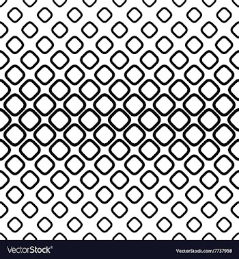 Monochrome seamless pattern from rounded squares vector image