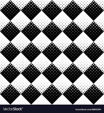 Monochrome seamless rounded diagonal square vector image