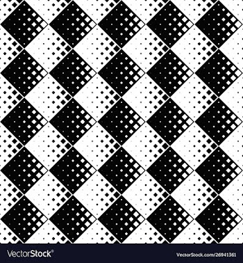 Monochrome seamless rounded diagonal square vector image
