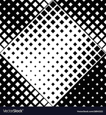 Monochrome seamless square pattern background vector image