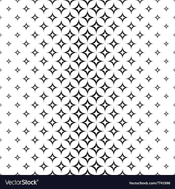 Monochrome seamless star pattern vector image