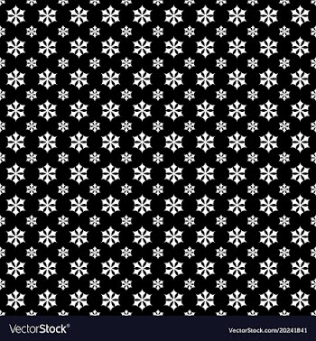 Monochrome seamless stylized snowflake pattern vector image