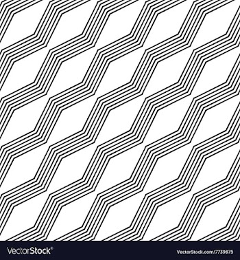 Monochrome seamless zigzag line pattern vector image
