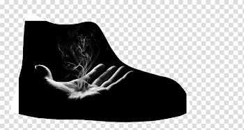 Monochrome Shoe White Animal Font, black fog transparent background PNG clipart