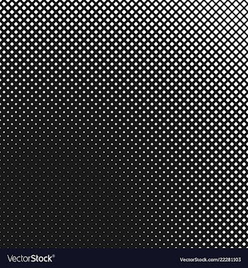 Monochrome simple halftone square background vector image