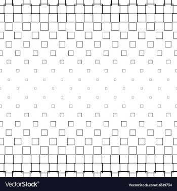 Monochrome square pattern - geometric background vector image