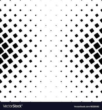 Monochrome square pattern - geometrical halftone vector image