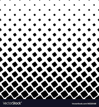Monochrome square pattern - halftone abstract vector image