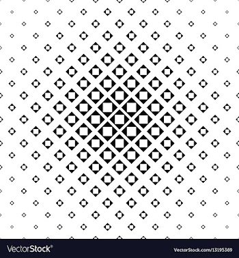 Monochrome square pattern vector image