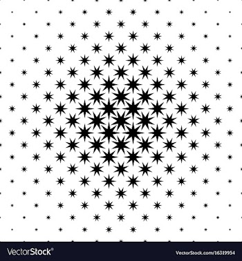 Monochrome star pattern - abstract background vector image