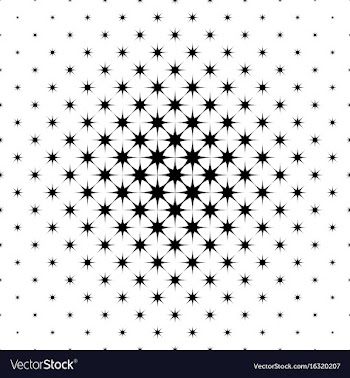 Monochrome star pattern - abstract background vector image